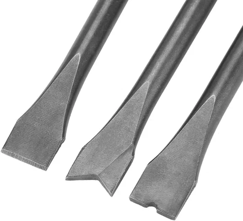 Vista 7 de Jazar Durable Cromo Molibdeno Acero Universal Air Hammer Punch Chipping Bits Herramienta, juego de cinceles, vástago redondo para perforación