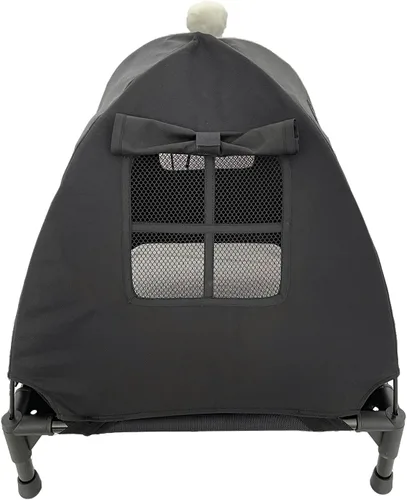 Vista 4 de Pozico Cama elevada para mascotas con malla transpirable para gatos y perros pequeños, cuna refrescante elevada para cachorros y gatitos, 18.9 x