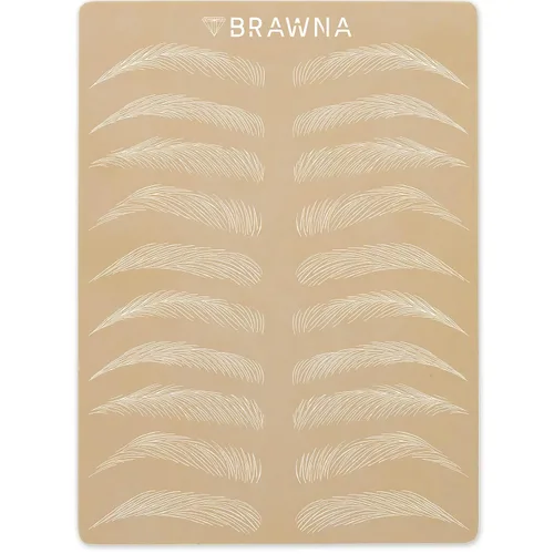 Vista 6 de BRAWNA - 3D PMU Practice Skin para tatuaje de cejas, rubor labial y delineador de ojos - Suministros PMU - Kit de microblading - 2 piezas