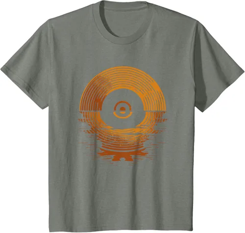 Vista 77 de Vinyl LP Records - Camiseta de vinilo Sunset Negro