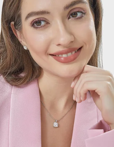 Vista 2 de MomentWish Collar para mujer, regalos de cumpleaños para mujeres, regalos de aniversario de boda, joyería de moissanita de 1 quilate, colgante