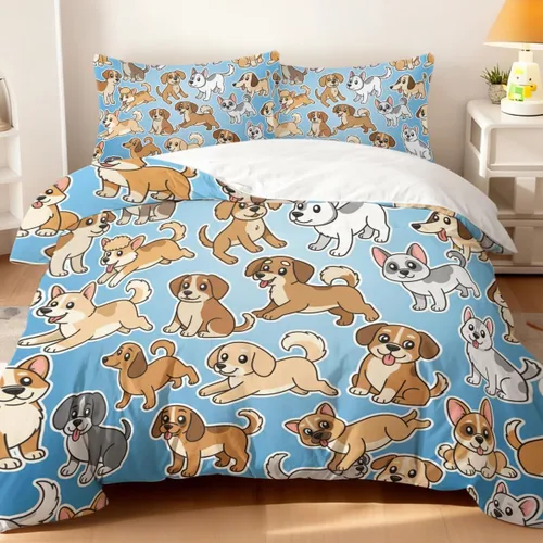 Vista 21 de Juego de funda de edredón de oso lindo tamaño individual, 3 piezas, ropa de cama suave y neutra calmante y acogedora, juego de funda de edredón