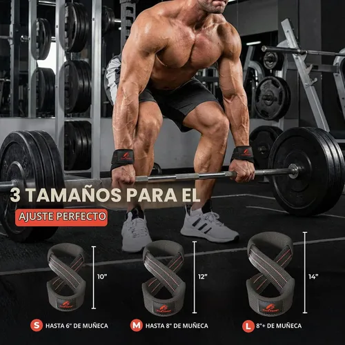 Vista 2 de Figura 8 Correa de elevación acolchada correas de levantamiento de peso muerto resistentes Correas de levantamiento de pesas Strongman Axle Bar