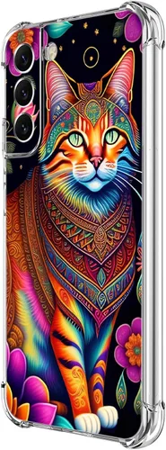 Vista 46 de Funda para Galaxy S21 FE 5G, protección contra caídas de flores de mariposa azul, a prueba de golpes, carcasa protectora de cuerpo completo Mariposa