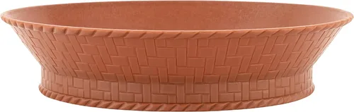 Vista 3 de G.E.T. RB-894-TER-EC - Cesta redonda para servir con base, 7.27 pulgadas, color terracota (juego de 4)