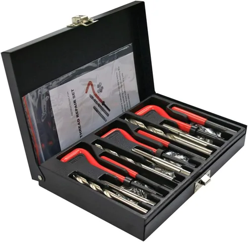 Vista 2 de Kit de reparación de retroceso de rosca pelada de 88 piezas métricas M6 M8 M10