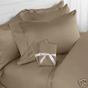 Vista 2 de Elegance Linen ® Resistente a las arrugas, juego de sábanas de 1200 hilos, sedoso y lujoso, 4 piezas, bolsillos profundos para hasta 16 pulgadas
