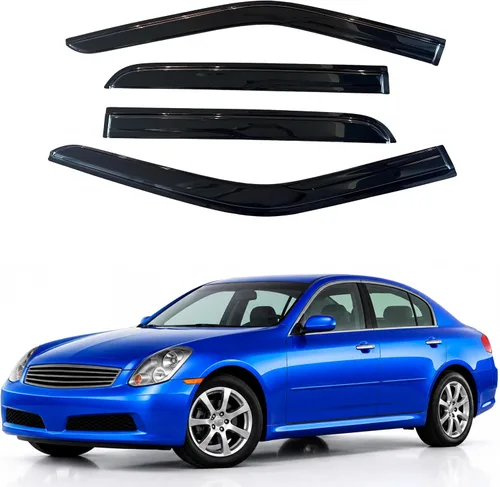 Vista 348 de Visera de ventana IG para Ford Focus Sedán y Hatchback 2012-2018, Protector de ventana lateral para lluvia y viento estilo Mugen, extra duradero