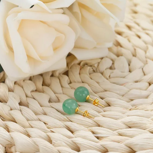 Vista 18 de SmileBelle Aretes tipo dormilona para mujer, de plata de ley de 18 quilates, con turquesa, como regalo de cumpleaños, aretes de cristal de perlas