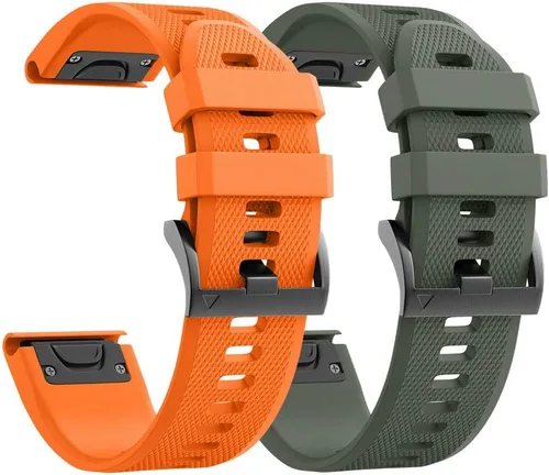 Vista 16 de ANCOOL Correa de reloj para Fenix 7X/Fenix 6X/Fenix 5X/Fenix 8 de 1.96 pulgadas, bandas de ajuste rápido de 1.024 in, compatibles con reloj Verde