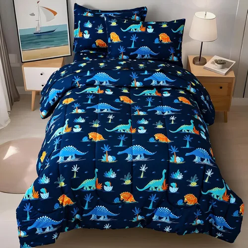 Vista 20 de david's kids Juego de ropa de cama de 4 piezas para niños pequeños - Juego de ropa de cama suave y transpirable para niñas, incluye edredón Mariposa