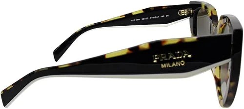 Vista 3 de Prada PR 14WS 01M0A7 - Lentes de sol de plástico negro con ojo de gato lente degradado gris