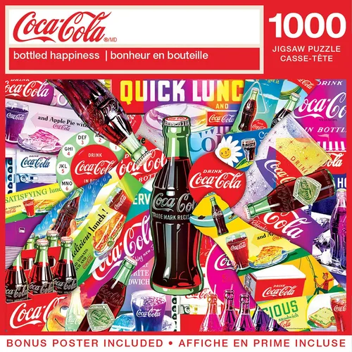 Vista 2 de MasterPieces Rompecabezas de 1000 piezas para adultos y familias – Coca-Cola Bottled Happiness – 19.25 x 26.75 pulgadas