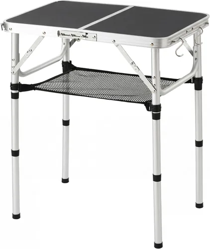 Vista 9 de YUFIFAIRY Mesa de campamento plegable pequeña, 24 pulgadas de largo x 16 pulgadas de ancho con patas de altura ajustable, todo negro