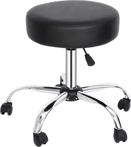 Vista 10 de Nova Microdermabrasion Taburete giratorio con ruedas, taburete giratorio ajustable para dibujar tatuajes, silla de oficina para barra de masaje