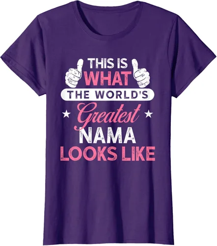 Vista 7 de Camiseta Nama para mujer: camiseta de nama más grande del mundo Negro