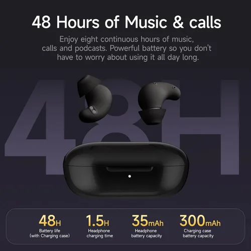 Vista 5 de esonstyle Auriculares de sueño ANC con cancelación de ruido para personas Negro