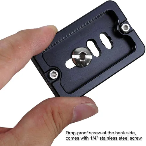 Vista 4 de iShoot Placa de liberación rápida para cámara QS-60 con tornillo de 1/4 pulgadas, compatible con cabeza de bola de trípode Arca-Swiss Fit