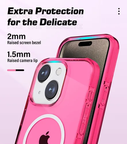 Vista 5 de ArtsEvo Magsafe - Funda magnética diseñada para iPhone 13 y iPhone 14, protección contra caídas de 6.6 pies, funda protectora de cámara de cuerpo
