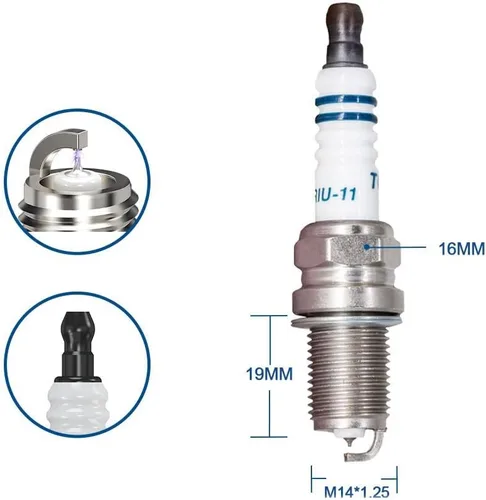 Vista 5 de Sistema de encendido Iridium Saprk Plug K5RIU-11 Velas Bujía de motor (Color : 6 piezas con caja)