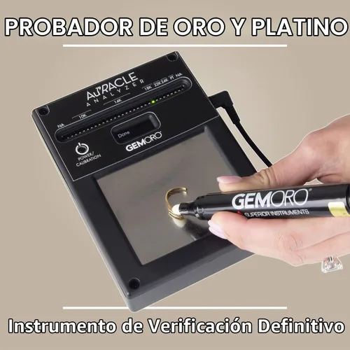 Vista 2 de GemOro Auracle Analyzer Gold Tester Probador electrónico compacto portátil y preciso de oro y platino de alto quilates Herramienta de joyería