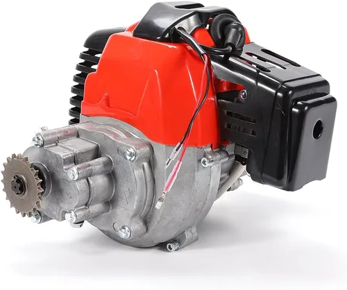 Vista 4 de CNCEST Motor completo de 2 tiempos de 49 CC, arranque de motor de un solo cilindro refrigerado por aire, perfecto para bicicletas de bolsillo
