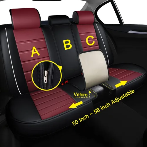 Vista 6 de otoez Juego completo de fundas universales para asientos de automóvil, de cuero, accesorios para el interior del vehículo, compatibles