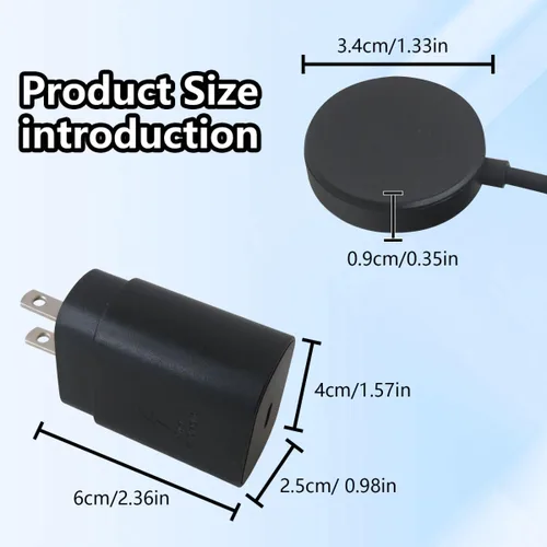 Vista 4 de Latest for Samsung Watch & Phone Charger for Galaxy Watch 8 Classic and for Galaxy S20 FE, 25W Fast Charge