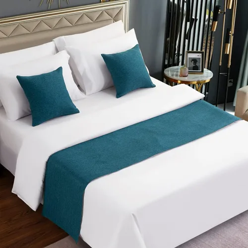 Vista 11 de AMBERIS 2 fundas de almohada (45×45cm) (sin relleno) azul, de imitación a lino decorativo 2 fundas de almohada (sin relleno) para el hogar y el hotel