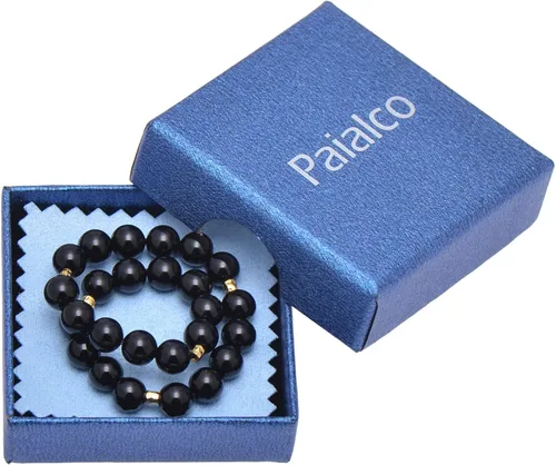 Vista 4 de Paialco Pulsera elástica de cuentas naturales o creadas de 0.236 in, pequeña para niñas y mujeres, 6.5 pulgadas