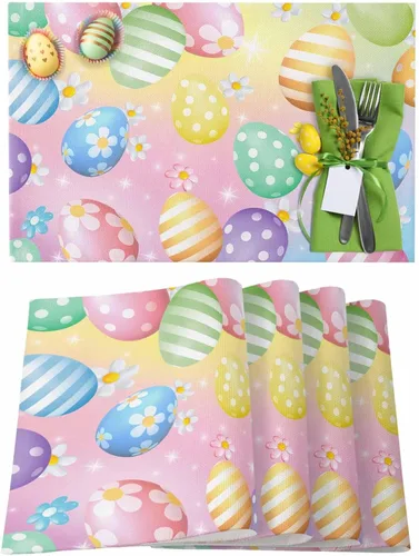 Vista 31 de Juego de 1 mantel individual gris de Navidad, manteles individuales de enanos de invierno y cardenales antideslizantes, manteles individuales