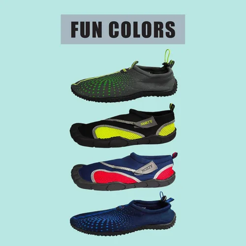 Vista 4 de NORTY Zapatos acuáticos para hombre, calcetines de natación acuáticos, para playa, barco y piscina, diseño descalzo, Skeletoe, esenciales