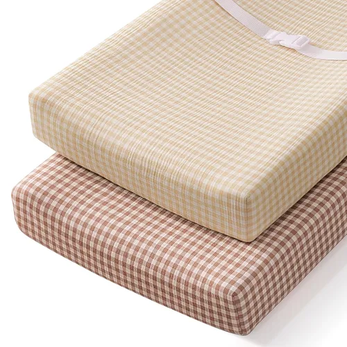 Vista 14 de Blissful Diary Funda de muselina para cambiador de pañales para bebés, algodón ultrasuave y transpirable, 2