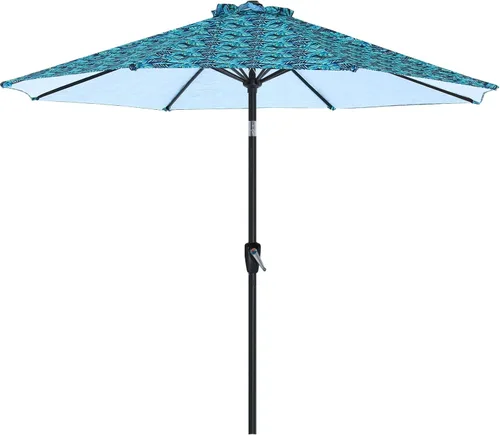 Vista 44 de ABCCANOPY 7.5FT Patio Umbrella Outdoor 6 RibsTable Umbrella(Brown)
