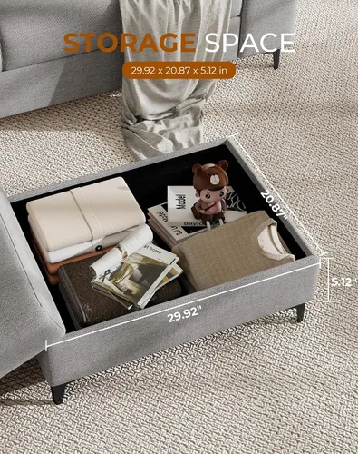 Vista 15 de Upvilla Sofás modernos de 88.97 pulgadas para sala de estar, sofá de asiento profundo con cojín de 8 pulgadas, cómodo sofá biplaza de felpilla de 2