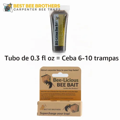 Vista 2 de Best Bee Brothers Bee-Licious Bee Bait, señuelo de abeja carpintero totalmente natural, tubo de compresión de 0.3 fl oz