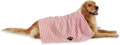 Vista 12 de Toalla para mascotas bordada DII Design, 44 x 27.5 pulgadas, azul rayado