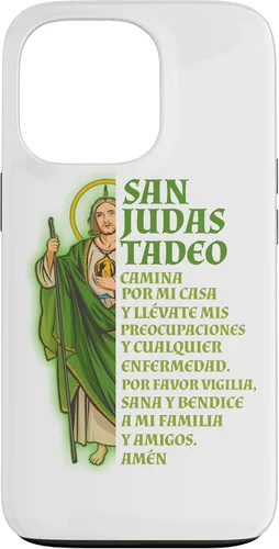 Vista 10 de Funda para iPhone 16 San Judas Tadeo con Oración