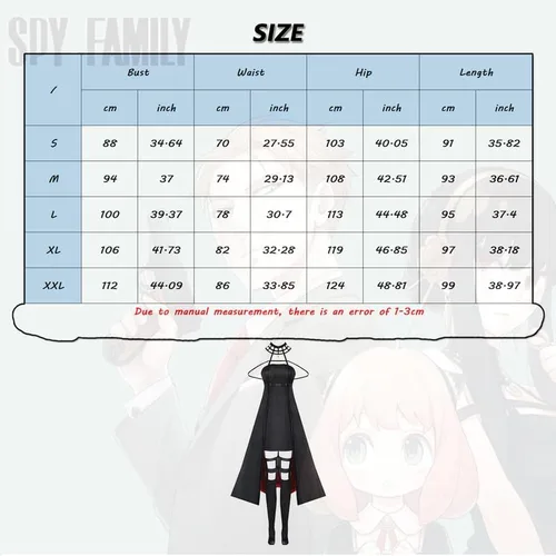Vista 3 de NQIQIN Yor Forger Cosplay Costume Outfit Forger Cosplay Dress Full Set Spy Family Cosplay Halloween Costume for Women