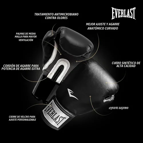 Vista 4 de Everlast Prostyle 2 Youth Boxing Gloves, Entry Level Training Gloves for Men and Women, Secure Fit Hook and Loop Closure & Ventilation, Heavy Bag &