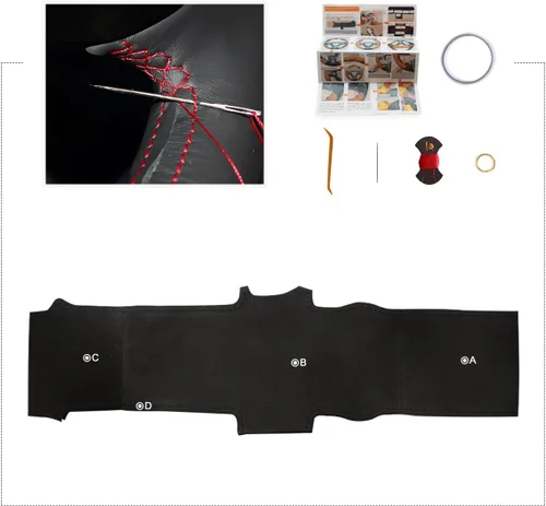Vista 4 de MEWANT - Funda de piel genuina con gamuza cosida a mano para volante BMW 3 Series E46 E46 / 5 2004-2005 / 5 Series E39 2002-2003 / M3 2001-2006