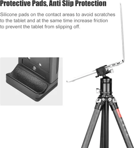 Vista 5 de SUNWAY PC-05 - Soporte universal para portátil Arca Swiss Trípode, soporte para laptop para MacBook Pro, soporte para tableta para almohadilla
