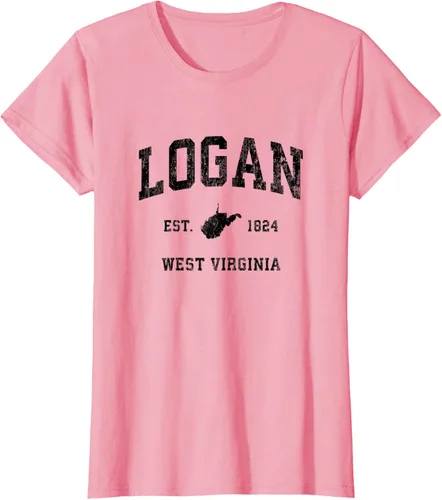 Vista 11 de Logan West Virginia WV - Camiseta deportiva clásica negra, Gris