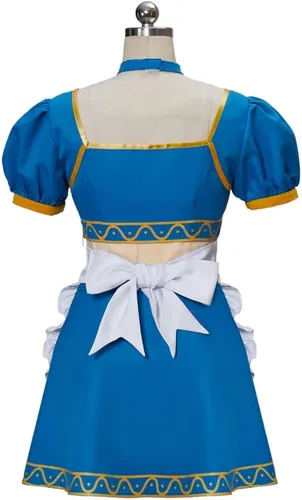 Vista 4 de Disfraz de princesa Zelda de sirvienta francesa, uniforme de niña de la escuela