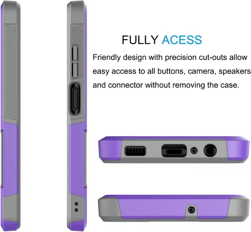 Vista 4 de Tekcoo - Funda para Samsung Galaxy A23 5G / 4G, 4G LTE/SM-A236 [prueba de caídas de grado militar] absorción de golpes, agarre resistente a