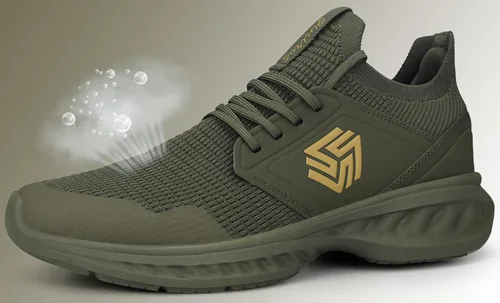 Vista 8 de Giniros Mens Running Shoes Slip On Walking Shoes Non Slip Work Shoes Comfy Breathable Lightweight Fashion Tennis Gym Sneakers