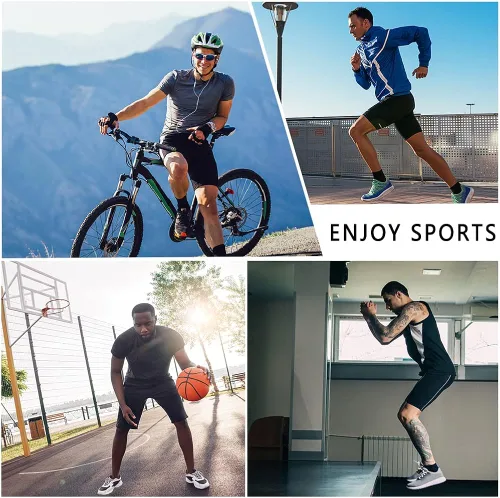 Vista 6 de WRAGCFM Pantalones cortos de compresión para hombre con bolsillos para correr, entrenamiento, atlético, ropa