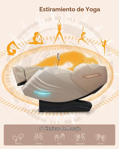 Vista 5 de RELX Silla de Masaje de Cuerpo Completo, 15 Modos de Gravedad Cero SL-Track, Silla de Masaje Shiatsu con Sistema de Calor Integrado, Masaje de Crema