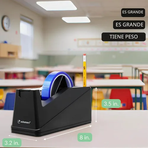 Vista 4 de Echomerx Dispensador de cinta de escritorio, con una sola mano