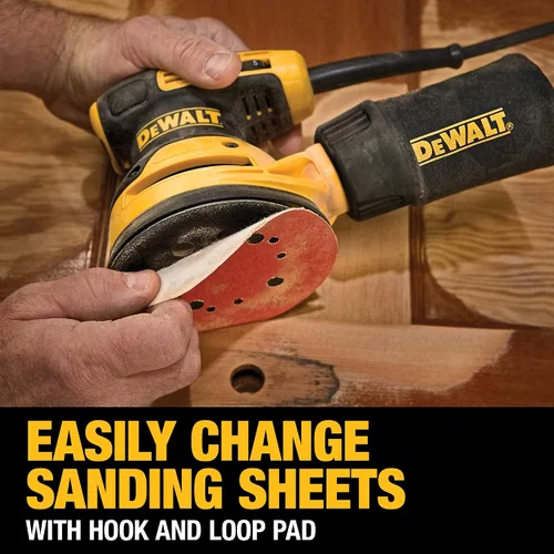 Vista 8 de Dewalt DWE6423R Lijadora orbital aleatoria de velocidad variable de 5 pulgadas con almohadilla H&L (renovada)